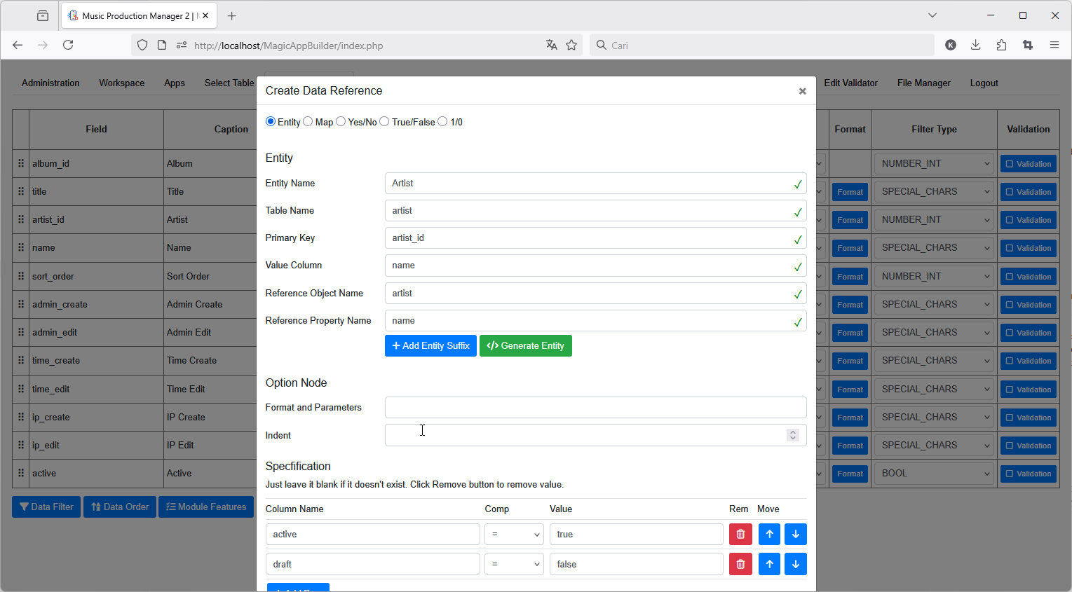 MagicAppBuilder Screenshot